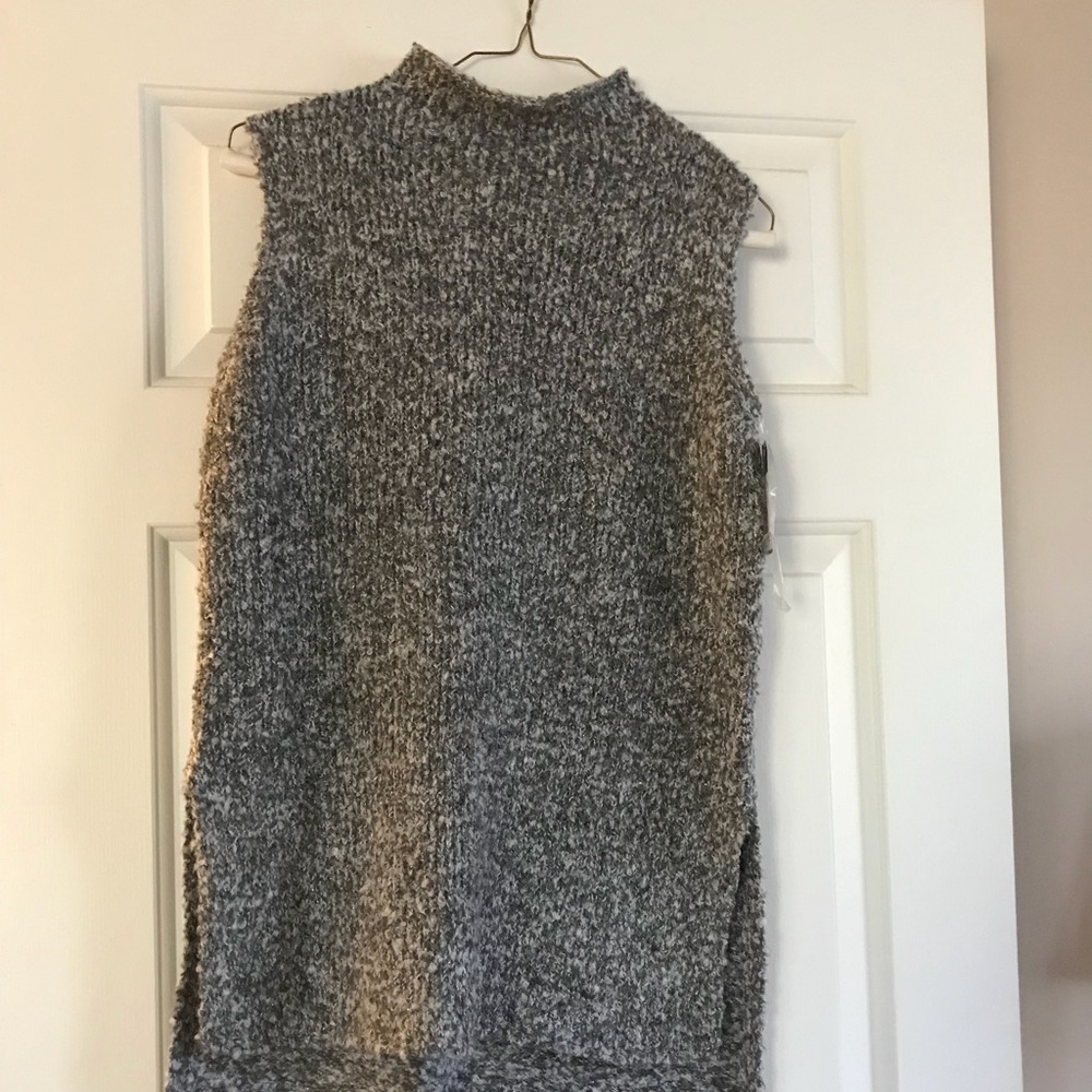 Mock turtleneck tunic sweater